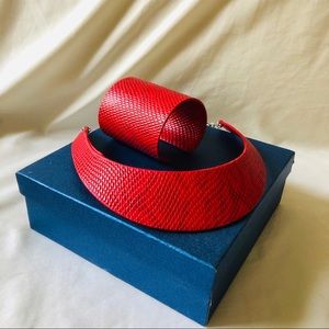 Matching cuff and necklace